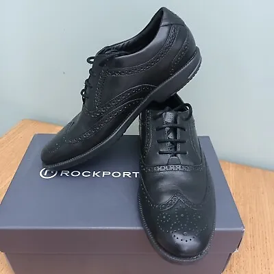 Men's/Boys Rockport Wingtip Shoes Black Leather UK6.5 [HM] • £16.99