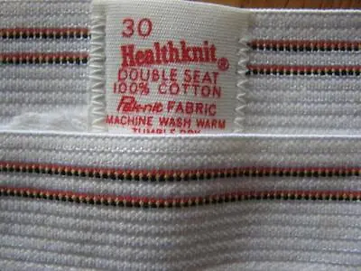 Vintage Underwear Healthknit  Men's White Brief  USA Made 30 DOUBLE SEAT • $65