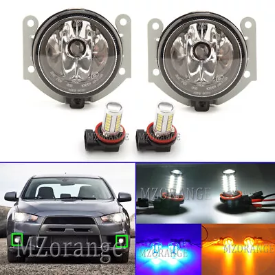 LH+RH LED Front Fog Light Lamp For Mitsubishi Lancer CJ CF Sportback Ralliart EX • $43.32