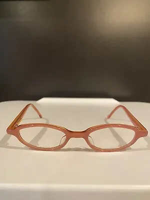 Women's Moschino Eyeglass Frames Salmon Pink Full Rim 46[]18-145 Model 5852 • $44