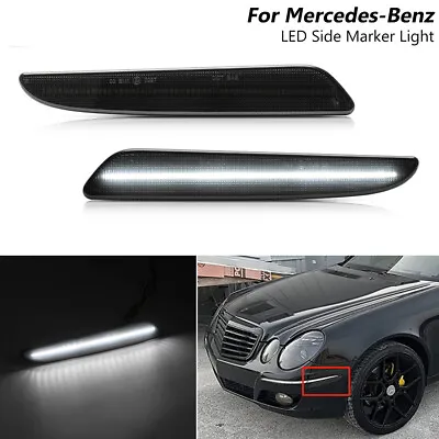 Smoked LED White Side Marker Light For 07-09 Mercedes Benz E-Class W211 Facelift • $39.59