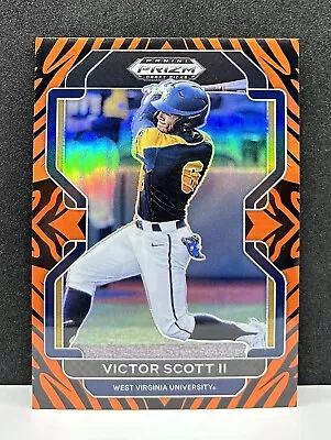 Victor Scott II 2022 Prizm Draft TIGER STRIPE #d 26/99 Prospect Cardinals WVU • $16.95