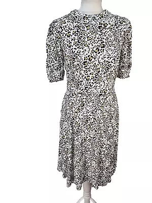 Mark & Spencer Animal Print Summer Dress Uk 8 • £8.90