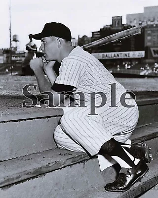 MLB 1950's New York Yankees Mickey Mantle Dugout Steps 8 X 10 Photo Picture • $5.59
