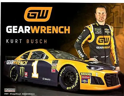 2019 Kurt Busch “gear Wrench Camaro” #1 Nascar Monster Energy Cup Postcard • $2.25