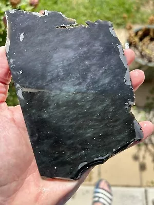 Velvet Obsidian Slab - Mexico - 5” X 4” - 172grams • $22