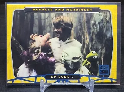 2007 Topps Star Wars 30th Anniversary #76 Muppets And Merriment Blue Foil • $14.25