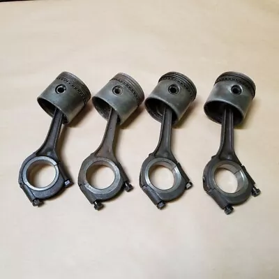 Original MG MGB 1965-1968 Set Of Four Angled Connecting Rods And Pistons Set OEM • $159.99