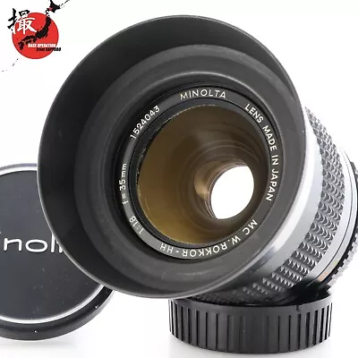 Minolta MC W.Rokkor-HH 35mm F/1.8 Wide Angle MF Lens Exc+5 W/ Cap Hood JAPAN • $244.88