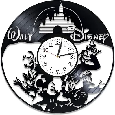 Kovides Disney Mickey Mouse Vinyl Wall Clock Records Decor 12 Inch • $22.41