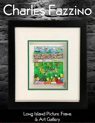 Charles Fazzino Soccer L/ED Signed & Numbered 3D Art Custom Framed • $599