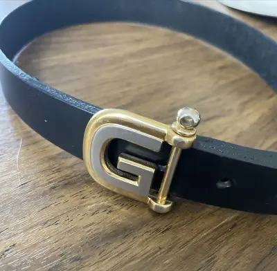 Gucci Black Leather Belt G Buckle (only Buckle Is Gucci) READ • £166.28