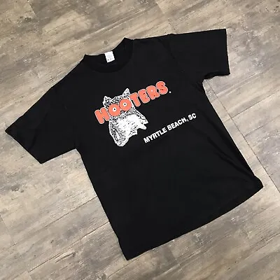 VINTAGE Hooters Men Medium Myrtle Beach SC MORE THAN A MOUTHFUL Made In USA • $22.99
