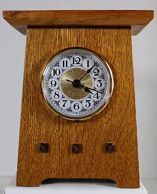 Mission Oak Desk/Shelf Clock Arts & Craft Style • $44.99