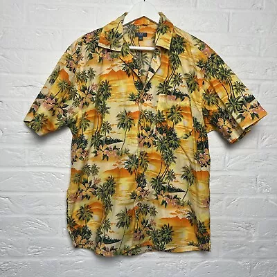 Retro Vintage Men’s Hawaiian Shirt M Summer Holiday Beach Festival Revere Cuban • £14.99