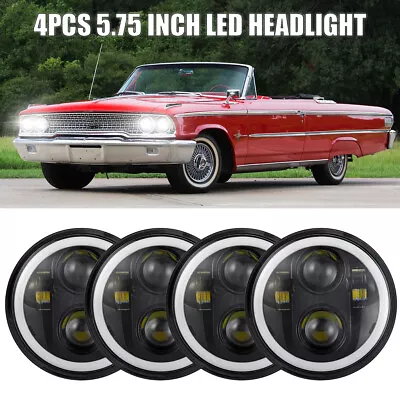 For Ford Galaxie 1959-1967 5.75  5-3/4 Round LED Headlights Hi-Lo Beam Lamp DRL • $139.99
