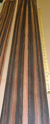 Ebony Macassar Wood Veneer 4  X 48  Raw No Backing 1/64  Thickness AA Grade • $45