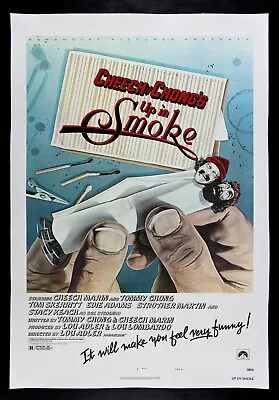 UP IN SMOKE ✯ CineMasterpieces MOVIE POSTER CHEECH AND CHONG MARIJUANA POT 1978 • £1055.38