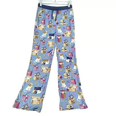 NITE NITE Munki Munki Small Cats In Boxes Pajamas Pants Sleep Lounge Blue S • $14.99