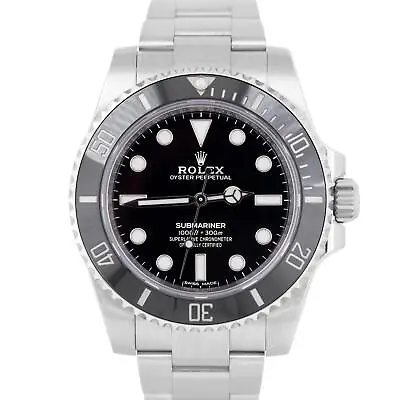 MINT 2019 Rolex Submariner No-Date Ceramic 114060 40mm Stainless Black Watch • $9693.69