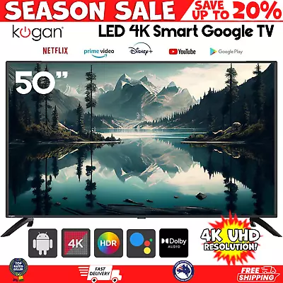 KOGAN 50 Inch 4K UHD Smart HDR TV LED GOOGLE DOLBY WIFI TV • $559.88