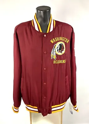 WASHINGTON REDSKINS Starter Snap Down Jacket SUMMER/FALL SMALL MEDIUM • $79.99