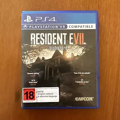 Resident Evil Biohazard (r18+) Ps4 Playstation Vr Compatible Oz Seller • $22.99