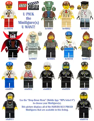 LEGO® U PICK Minifigures STUDIOS **USED** • $7.95