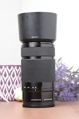 Sony E Mount 55-210mm F/4.5-6.3 OSS Lens SEL55210 With Hood And Caps • $124.95