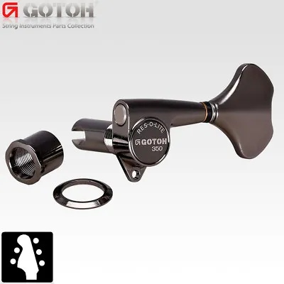 GOTOH GB350 RES-O-LITE Super Lightweight 5-String Bass Tuners L2+R3 -COSMO BLACK • $127.99