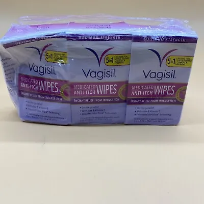 $22.90 • Buy Anti-Itch Medicated Wipes, Maximum Strength (Pack Of 3) Exp 04/24 Free Shipping