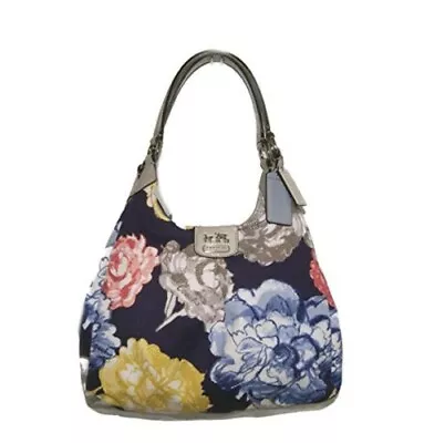 Coach NWT Madison Floral Maggie Handbag Shoulder Bag Purse Navy Multi F23351 • $368