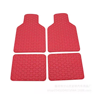 4Pcs Car Accessorie Front Rear PU Leather Interior Floor Mats Non-slip Carpet • $38.60