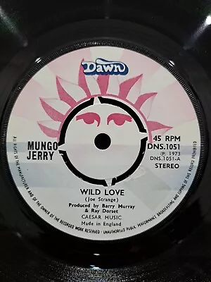 Mungo Jerry - Wild Love / Glad I'm A Rocker  1973 Pop Rock 7  Vinyl • £1