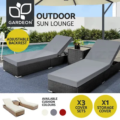 $248.95 • Buy Gardeon Sun Lounge Outdoor Wicker Lounger Day Bed Cushion Patio Furniture Pool