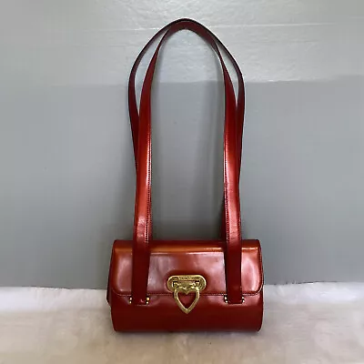 Moschino Redwall Vintage Red Patent Leather Shoulder Bag  • $199