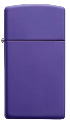 Genuine Zippo Windproof Lighter Slim Purple Matte (91637) Gift Boxed Brand New • $50.96