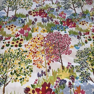 Pottery Barn Woodland Duvet Cover Twin Paint By Numbers Colorful Floral Trees • $75