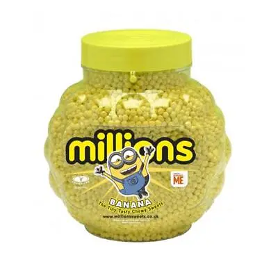 Banana Millions 2.2kg Full Jar Retro Sweets Pick N Mix Minion Jar Yellow Sweets • £36.86