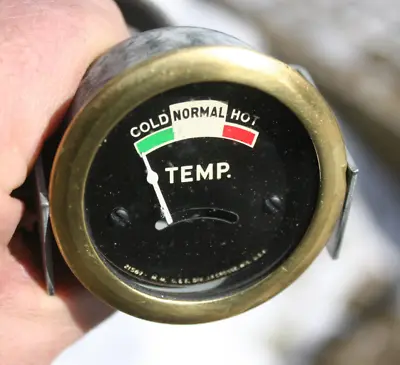 MMG&E Vintage Mechanical Water Temperature Gauge Steel Coiled Jacketed 72  - E • $79