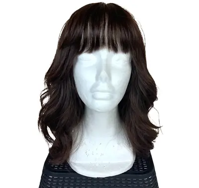 $532.09 • Buy 15  Posh Wigs Natural #4 Brown Human Hair Kosher Sheitel/Wig Wavy