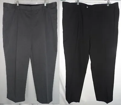 44x29 Navy Blue Gray Black Comfort Expandable Stretched Elastic Waist Men Pants • $15.90