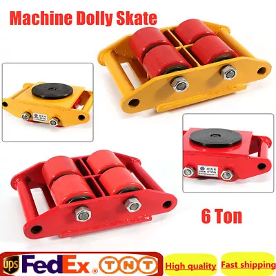 $45 • Buy 360° Industrial Machinery Mover 6 Ton Heavy Duty Machine Dolly Skate 4 Rollers