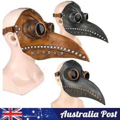 Party Hoilday Cosplay Full Face Mask Plague Doctor Long Nose Beak Bird Crow Mask • $18.99