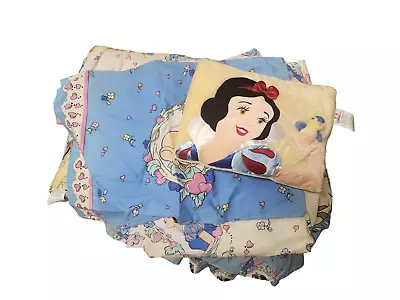Vintage Disney Snow White TWIN 6 Pc Bedding Set; Comforter Sheets Pillow Case • $89.99