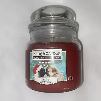 Limited Edition YANKEE Candle. Pugs & Kisses. Medium Jar. 340g. Free Postage. B • £13