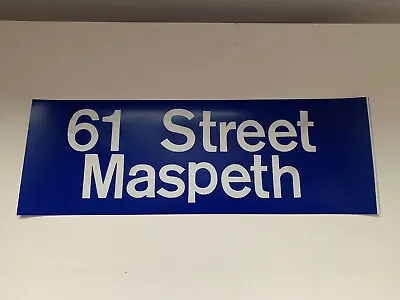 Ny Nyc Bus Roll Sign 1974 Fresh Pond Depo Vintage 61st Street Maspeth Queens • $49.95