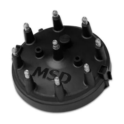 MSD Distributor Cap 84083; Pro-Billet Black HEI (Male) For Ford V8 • $64.47