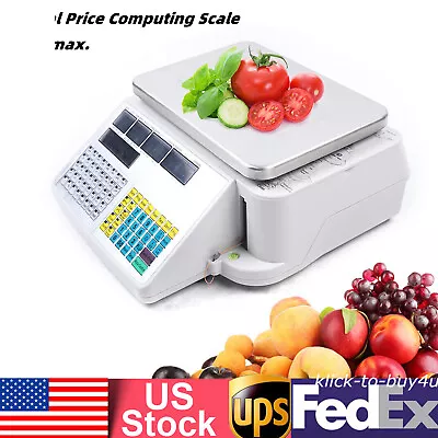 Digital Deli Meat Food Computing Retail Price Scale With Printer 66LB Commercial • $299.25