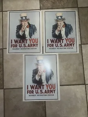 Vintage 1968 Vietnam Era Uncle Sam  I Want You  For U.S. Army Recruitment Poster • $22